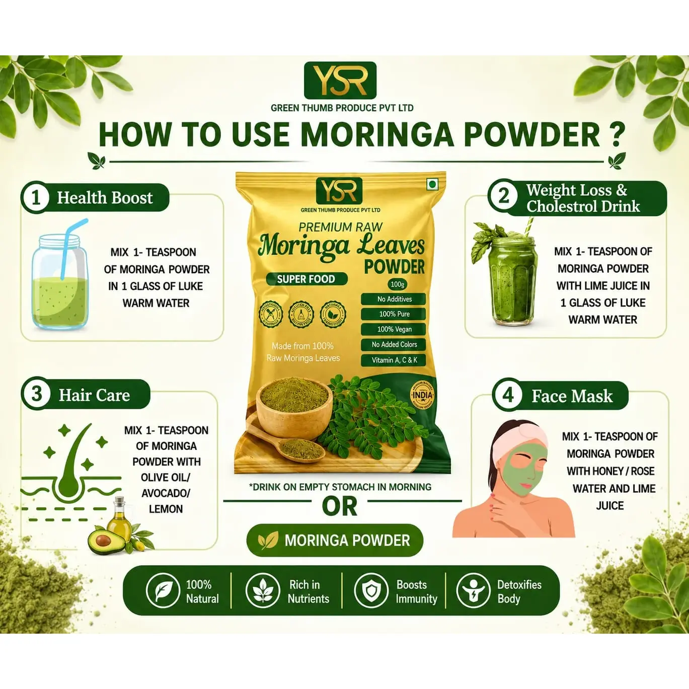 Green Thumb Produce Moringa Leaf Powder