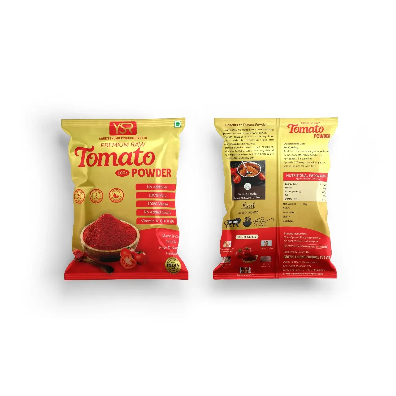 Green Thumb Produce Tomato Powder pouch